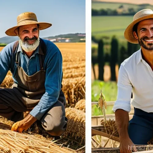 일제 강점기 임금 체계의 발전 - **A Tale of Two Eras: Portuguese Labor Evolution**
    A split image contrasting two periods of Port...