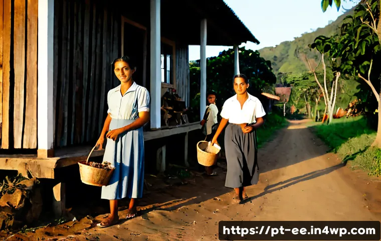 Home 17 일제 근무와 가족의 사회적 역할 - Photorealistic historical scene in 1930s rural Brazil, a hardworking family of diverse Brazilian far...